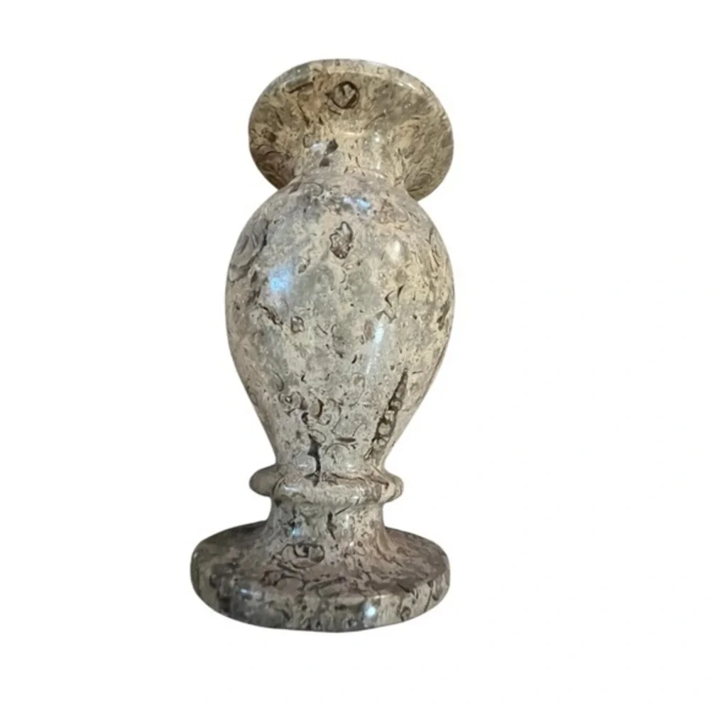 Imported Pakistani Fossil Coral Stone Vase - 6” X 3 